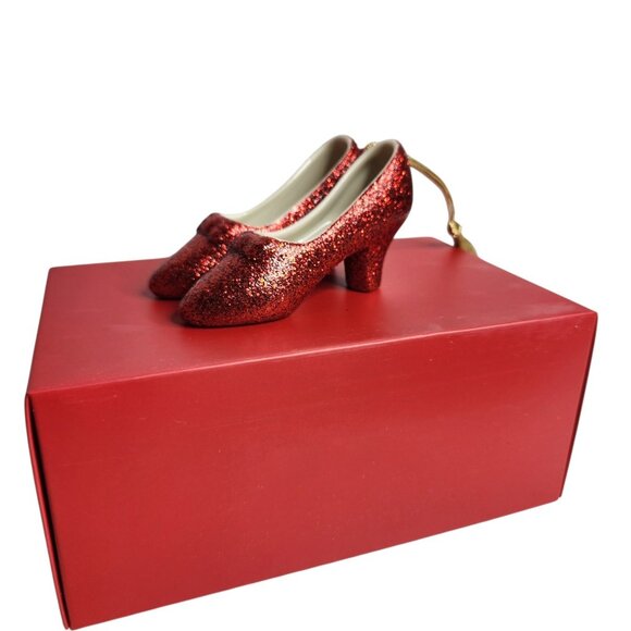 Lenox Wizard of Oz There's No Place Like Home Red Slippers Ornament - Picture 7 of 11